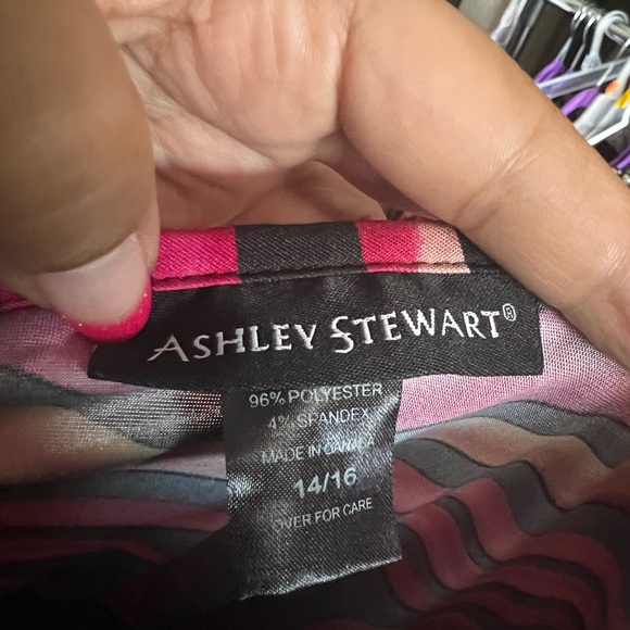 Ashley Stewart faux wrap colorful jumpsuit  size 14/16 - Picture 3 of 4
